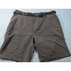 The American Outdoorsman Mens XXL Gray Hiking Shorts Belt Quick Dry Cargo Pocket